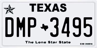TX license plate DMP3495
