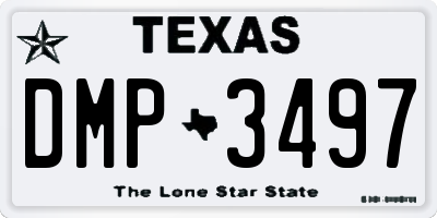 TX license plate DMP3497