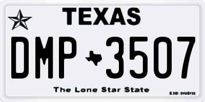 TX license plate DMP3507