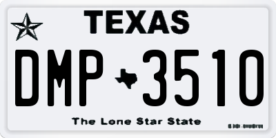 TX license plate DMP3510