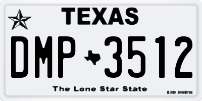 TX license plate DMP3512