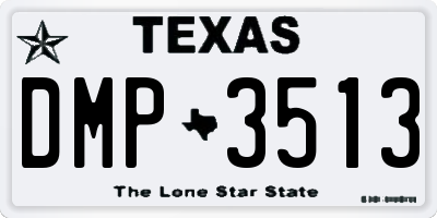TX license plate DMP3513