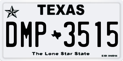 TX license plate DMP3515