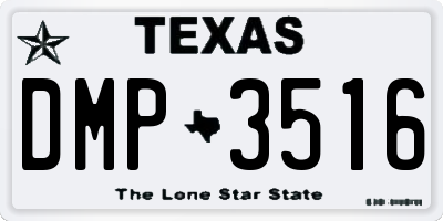 TX license plate DMP3516