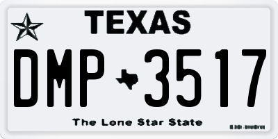 TX license plate DMP3517