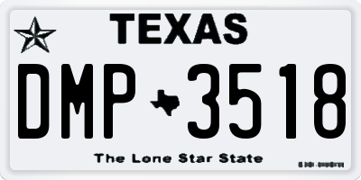 TX license plate DMP3518
