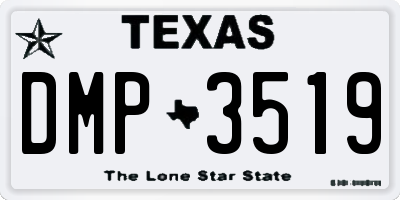 TX license plate DMP3519