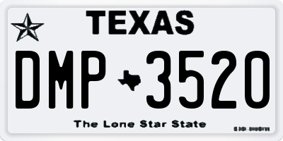 TX license plate DMP3520