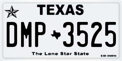 TX license plate DMP3525