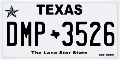 TX license plate DMP3526