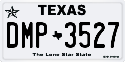 TX license plate DMP3527