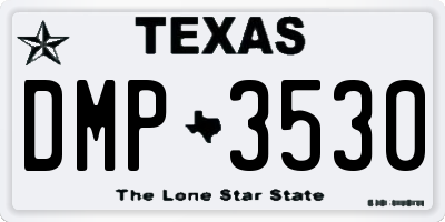 TX license plate DMP3530