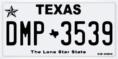 TX license plate DMP3539