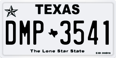 TX license plate DMP3541