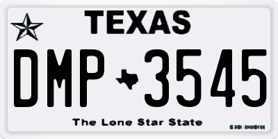 TX license plate DMP3545