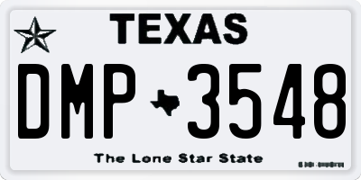 TX license plate DMP3548