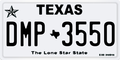 TX license plate DMP3550