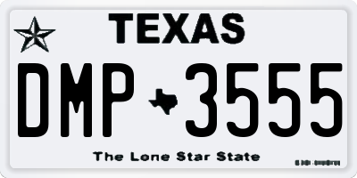 TX license plate DMP3555