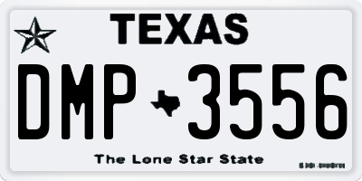 TX license plate DMP3556
