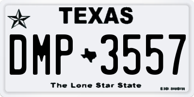 TX license plate DMP3557