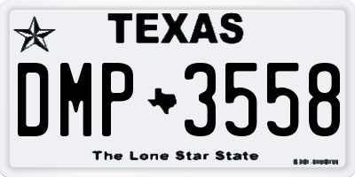 TX license plate DMP3558