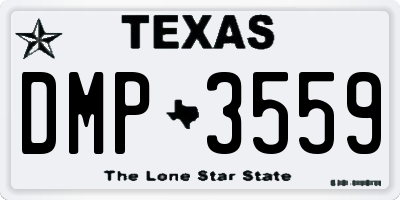 TX license plate DMP3559