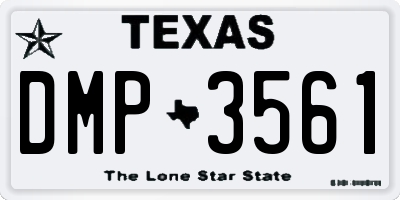 TX license plate DMP3561