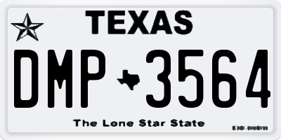 TX license plate DMP3564