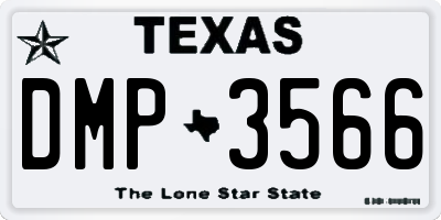TX license plate DMP3566