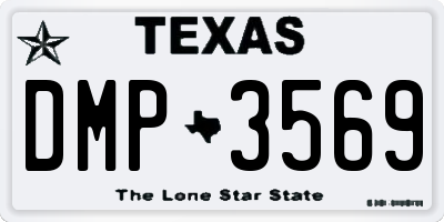 TX license plate DMP3569