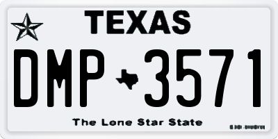 TX license plate DMP3571