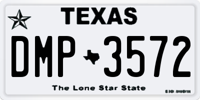 TX license plate DMP3572