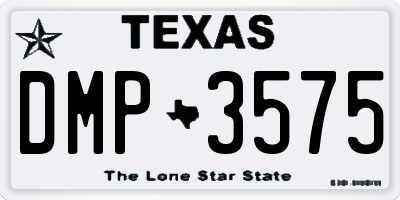 TX license plate DMP3575