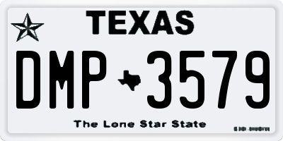 TX license plate DMP3579