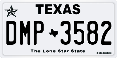 TX license plate DMP3582