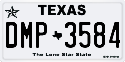 TX license plate DMP3584