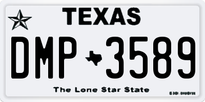 TX license plate DMP3589