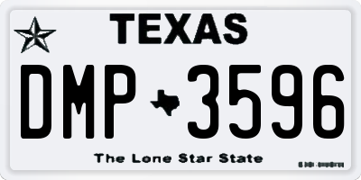 TX license plate DMP3596