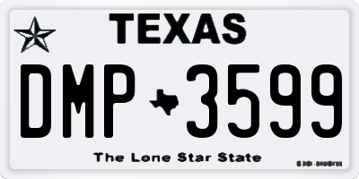 TX license plate DMP3599