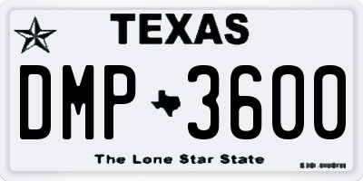 TX license plate DMP3600