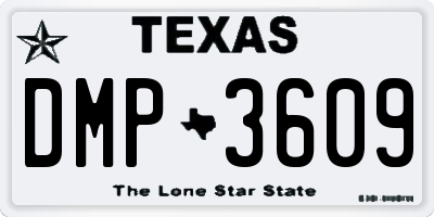 TX license plate DMP3609