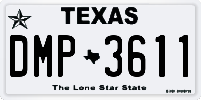 TX license plate DMP3611