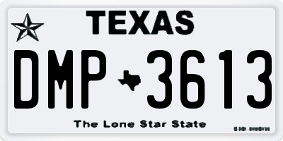 TX license plate DMP3613