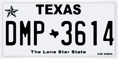 TX license plate DMP3614