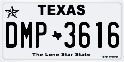 TX license plate DMP3616