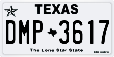 TX license plate DMP3617