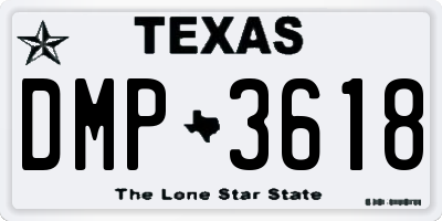 TX license plate DMP3618