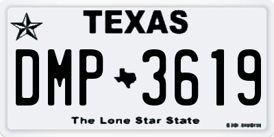 TX license plate DMP3619