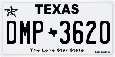 TX license plate DMP3620