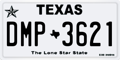 TX license plate DMP3621